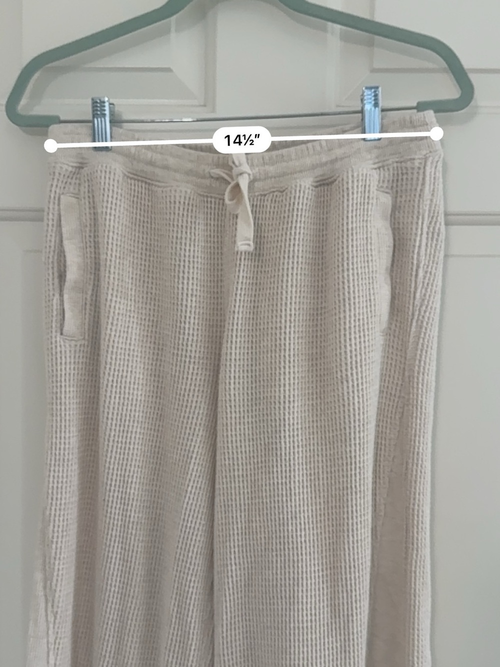 AERIE waffle knit wide leg oatmeal S - Picture 10 of 11